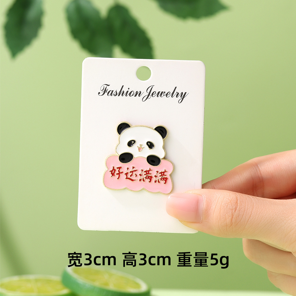 Dibujos animados lindo panda flor flor broche colección de la familia panda animal metal insignia accesorios de ropa para niños regalos