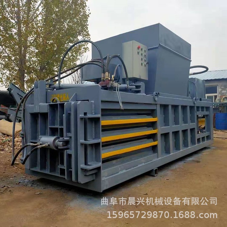 全自动废纸打包机压块机价格 小型塑料瓶捆扎机 液压打包机卧式