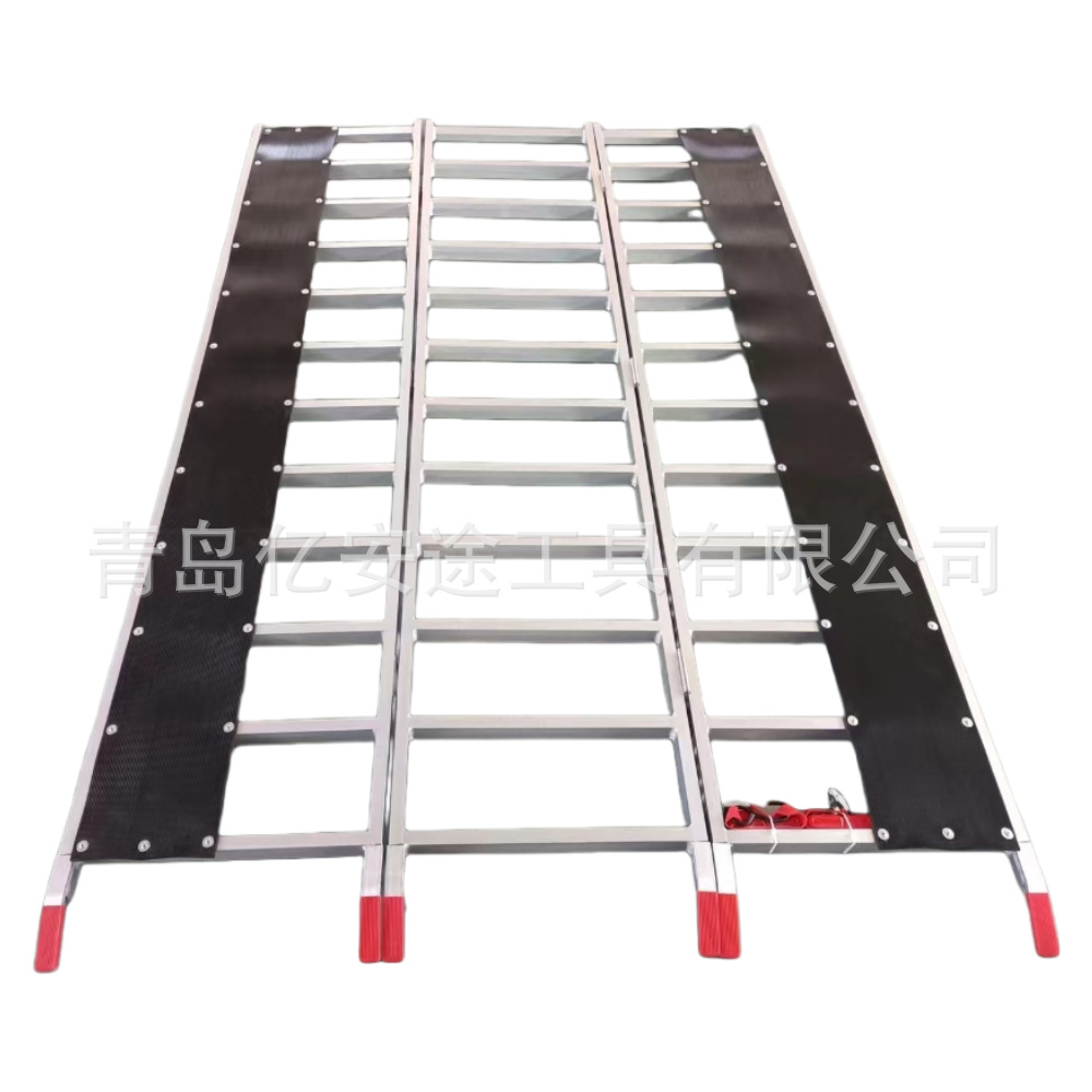 Tri-fold heavy duty pet ramp loading ramp portable snowmobile ramp aluminum car climbing ramp