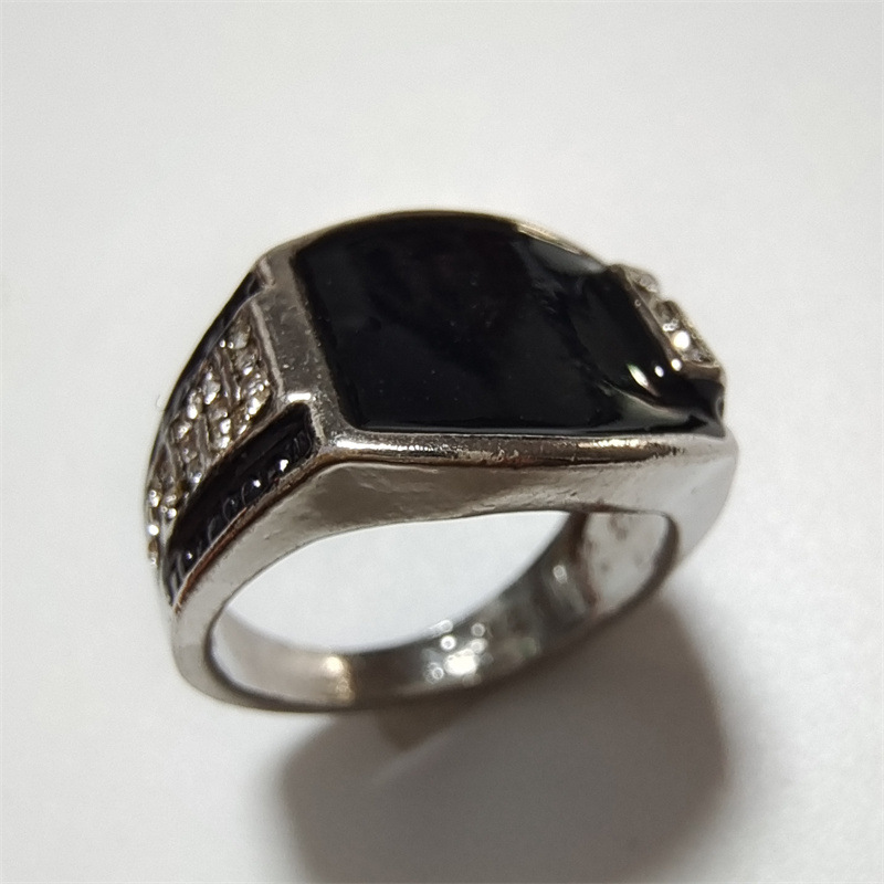 Holiday, Daily Occasion Simple Style Geometric Alloy Inlay Gem Rhinestones Men's Rings