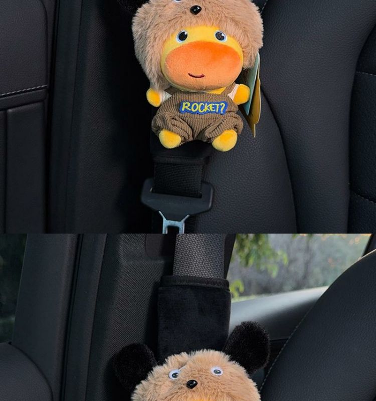 2026 Little Dog Capybara Lulu Car Seatbelt Shoulder Pad Cover Seatbelt Decoration Cute Plush Toy