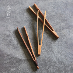 Bamboo tea clip, rope-tying tea cup clip, kung fu tea set, pot raising pen, six gentlemen, tea ceremony accessories