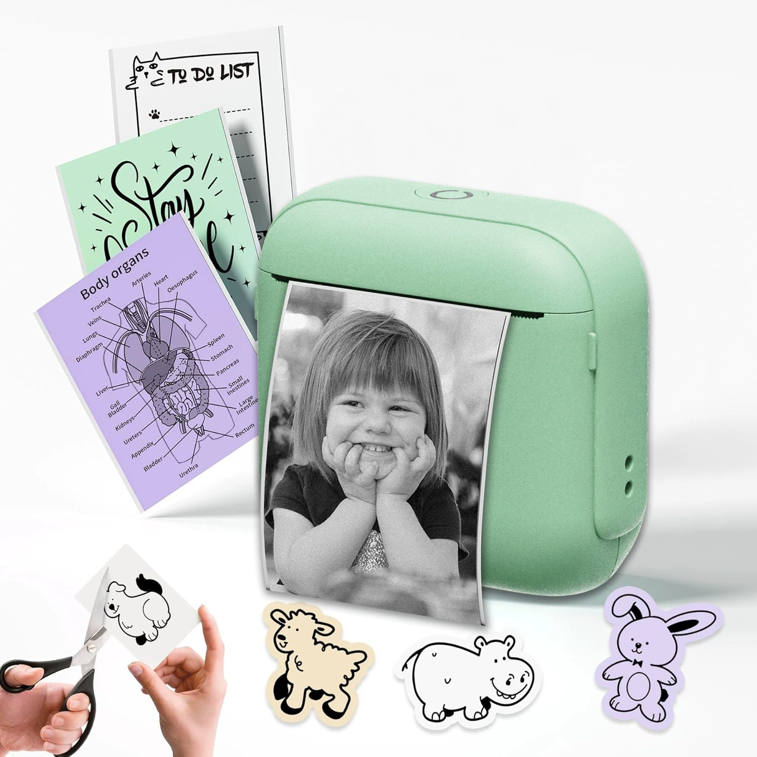 Pocket Printer X6, handheld Bluetooth thermal photo printer, portable 10.7×9×5.5 cm