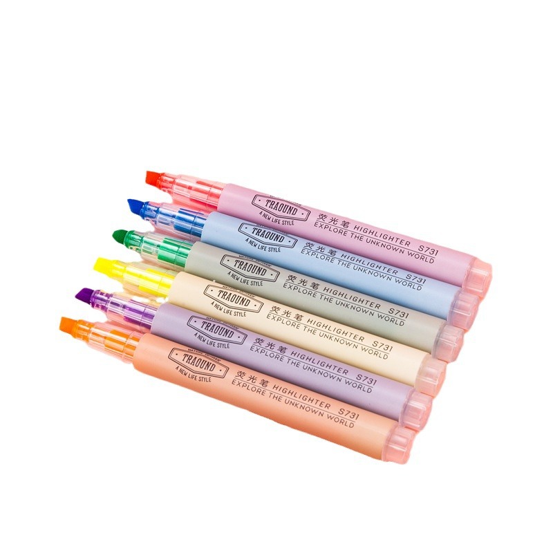 Deli Highlighter Fluorescent Marker Student Marker Color Stroke Key Hand Account Special Pen Multicolor Department