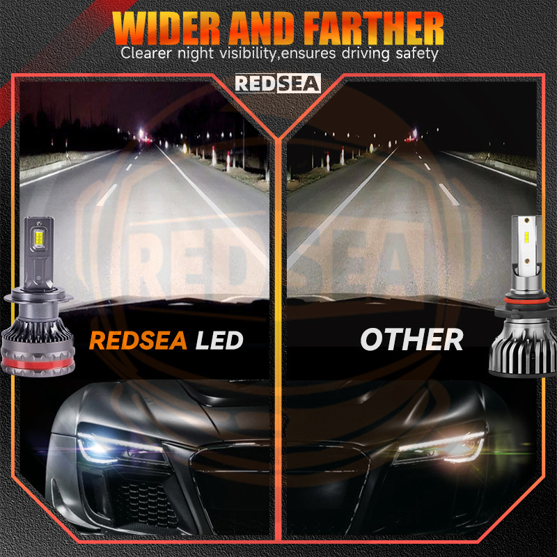 Redsea coche bombilla led R17 LED Headlights 150W H4 H11 9005 9006 H7