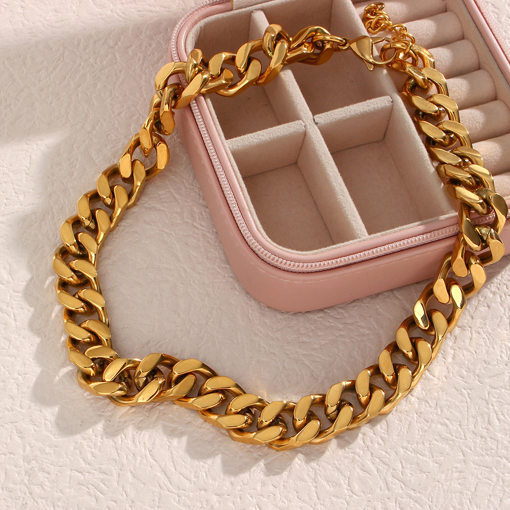 Punk Geometric Stainless Steel Necklace Plating Stainless Steel Necklaces