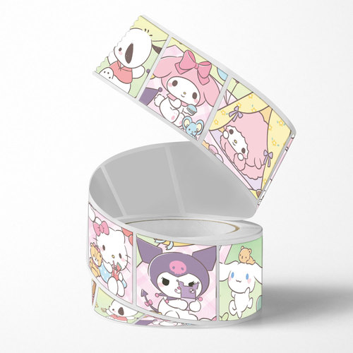 500 Cartoon-Style Cute Sanrio Handmade Journal Sticker Sheets: My Melody, Kuromi, Cinnamoroll Designs for DIY Decorations
