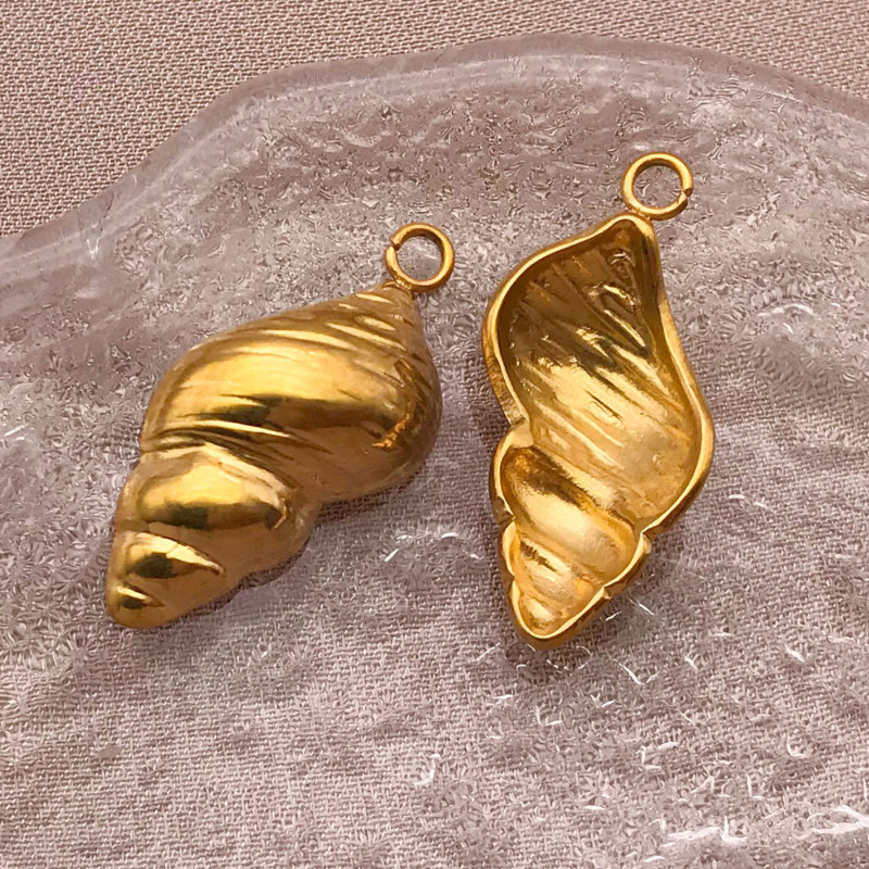 电镀金色不锈钢吊坠海洋系列海螺海星小挂件diy手链项链饰品配件|undefined