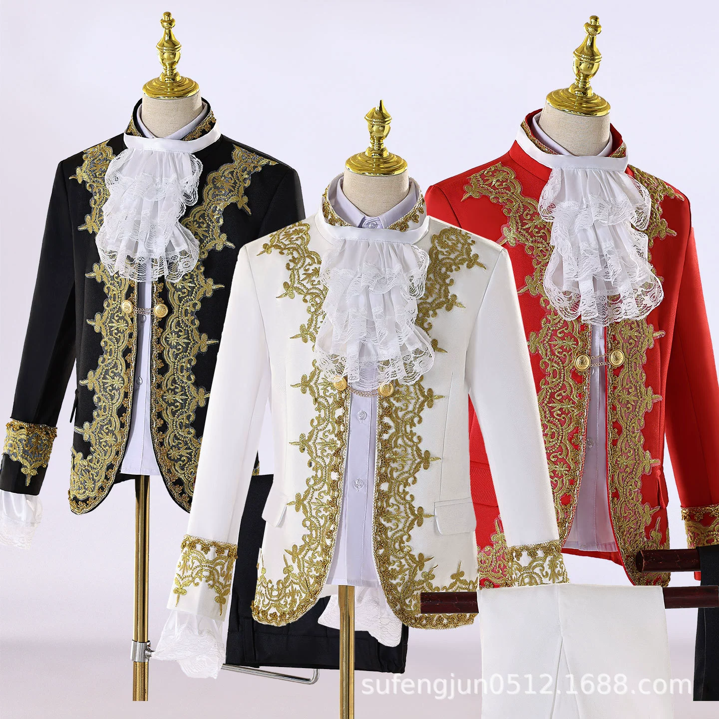 Детский костюм принца-красавицы в европейском стиле для мальчиков, украшенный золотом, для новогодних представлений и Хэллоуина