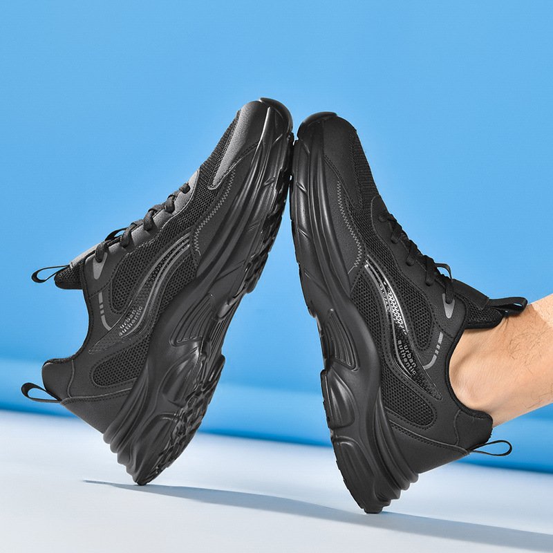 Zapatos deportivos de malla juvenil para hombres 2025 primavera y verano nuevos zapatos casuales de suela suave ligeros y transpirables zapatos de correr al aire libre