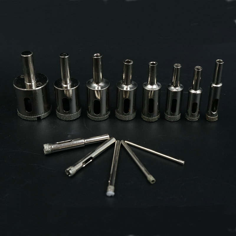 电镀金刚砂玻璃钻头套装 瓷砖墙壁大理石开孔器钻头 玻璃开孔器