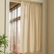 Japanese-style door curtain partition cotton and linen solid color linen rental house bedroom fabric kitchen inevitably perforated curtain half curtain