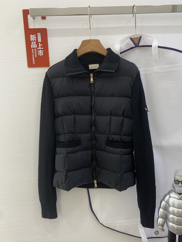 蒙家25ss M家新款绗缝高领纯色长袖羽绒服 女款|undefined