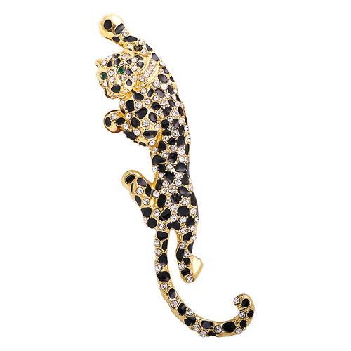 Fashionable European and American leopard accessories corsage unisex brooch diamond brooch jewelry pin alloy accessories