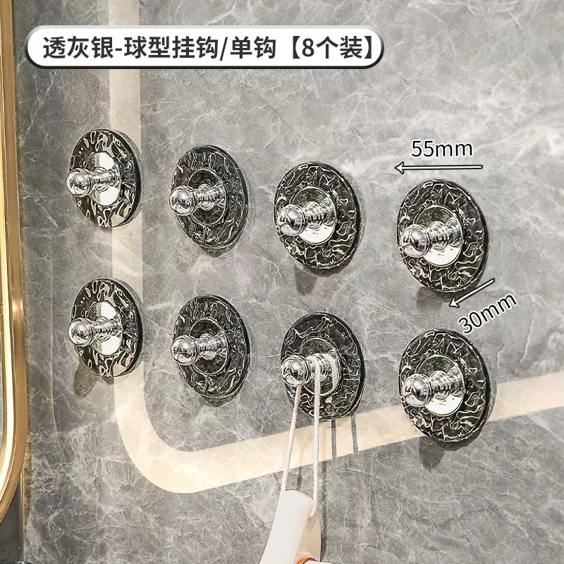 Luz gancho de lujo adhesivo fuerte carga Punch-libre cocina baño Baño pared puerta toalla sin costuras gancho pegajoso