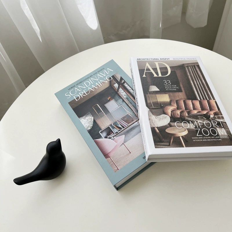 Скандинавская простая искусственная книга в стиле домашнего интерьера, дизайнерская книга для декора, мягкая книга для журнала, украшение для журнального столика