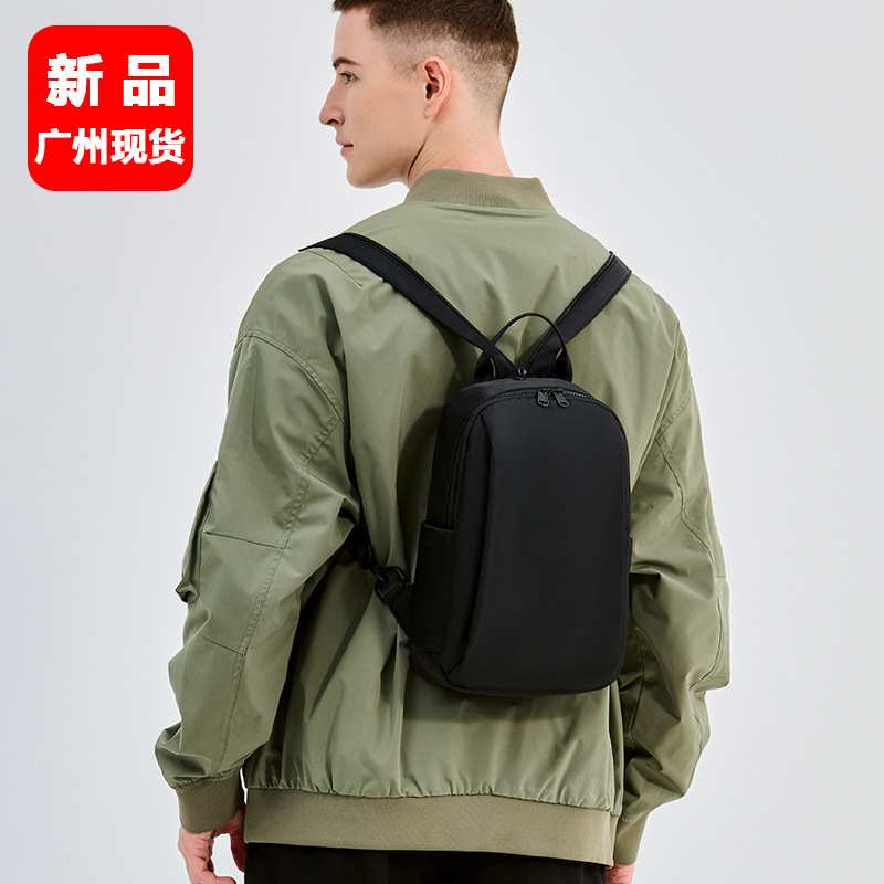 Mini Backpack Men's Fashion Trend Casual Small Backpack Men's Mini Travel Lightweight Waterproof Oxford Cloth School Bag
