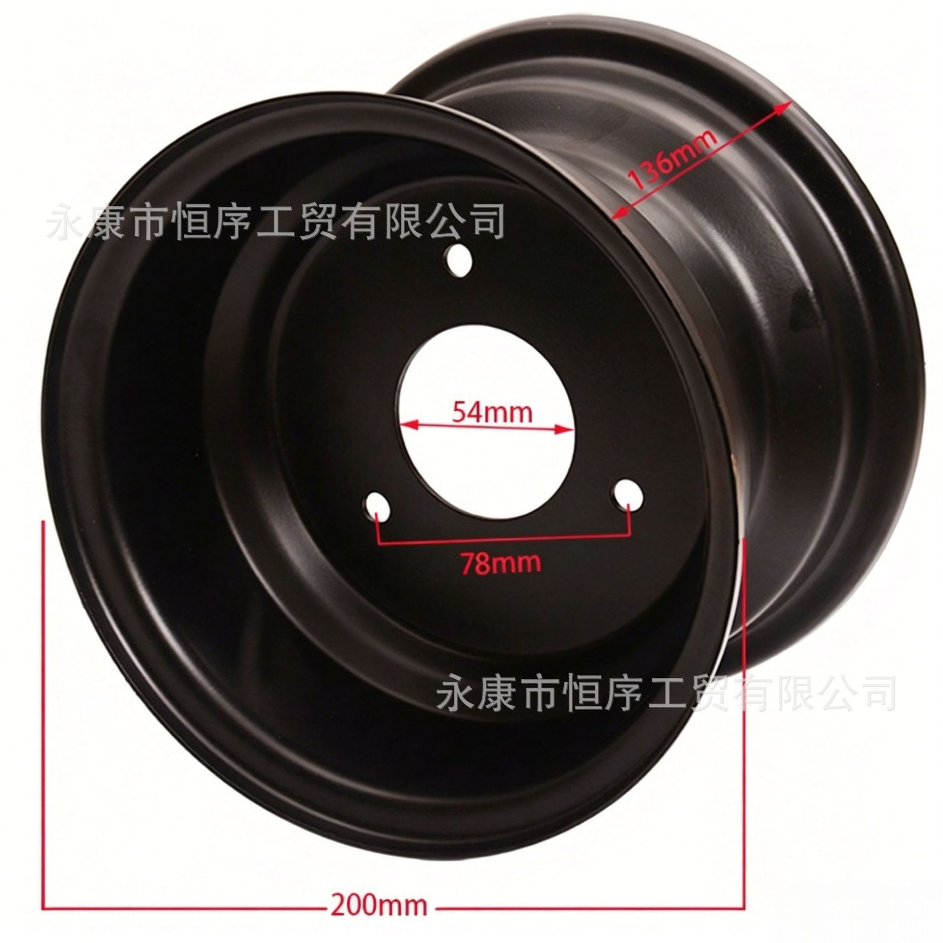 Little Bull Atv Beach Vehicle Accessories Tire Rim Dinosaur Four-Wheel Steel Rim 16X 8-7.3inch Hole Wheel Hub