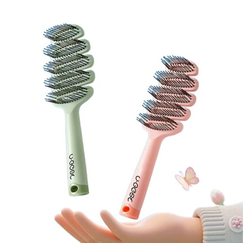 Children's comb with double pearl head, pine cone comb, hair care comb, fluffy massage head, anti-static, smooth hair, portable home use hair comb