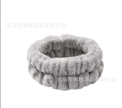 [Suministro especial transfronterizo] Correa para el cabello con cordón de franela europea y americana Correa para el cabello semiacabado de muñeca de felpa de color sólido monocromo