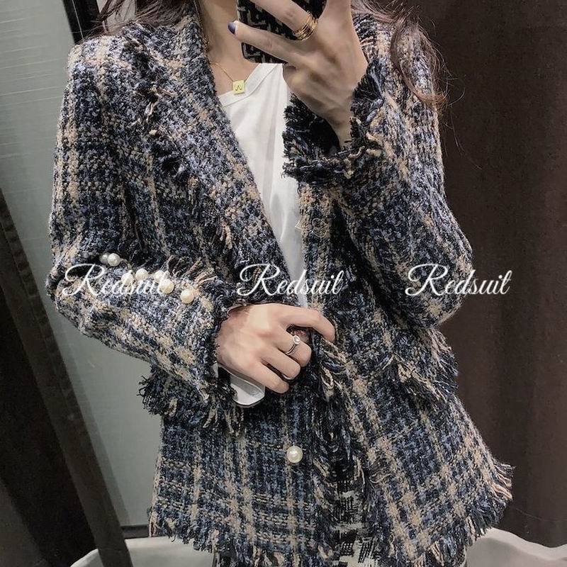 2025 Fashion Spring and Autumn New High-Quality Women's Blazer Korean Style Slim Tweed Chanel-Inspired Women's Jacket