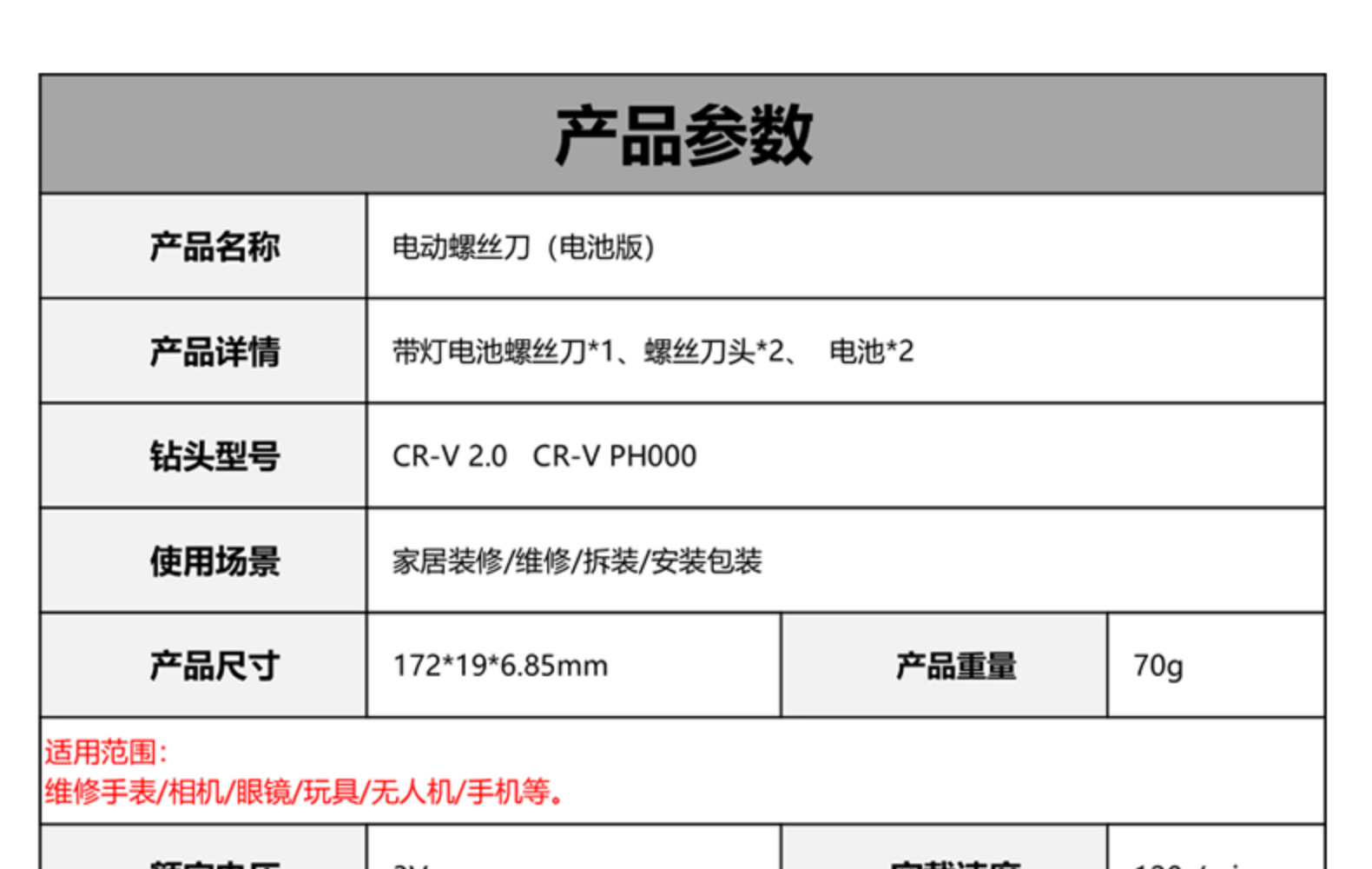 无绳精密电动螺丝刀 带磁性钻头适用于手机笔记本电脑电动螺丝刀详情18