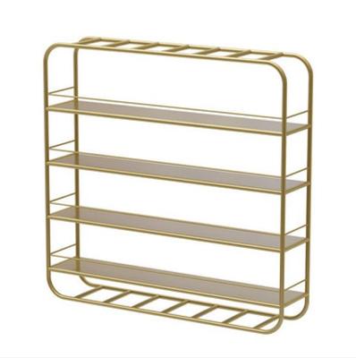 佳华美甲架子壁挂网红墙上置物架指甲油金色收纳架铁艺美甲展示架