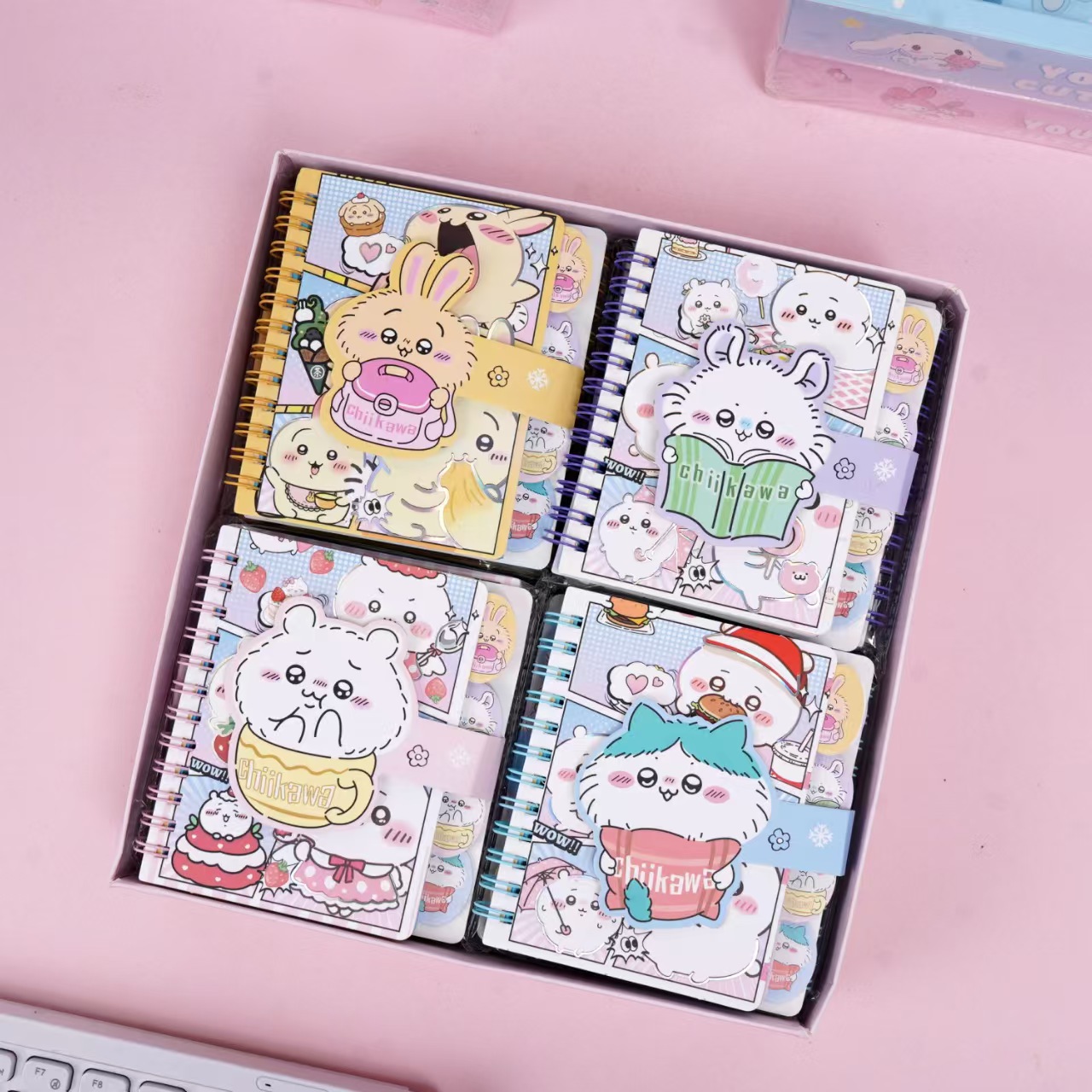 Cuaderno de Espiral A7 con Cierre Mágico y Páginas de Colores para Estudiantes