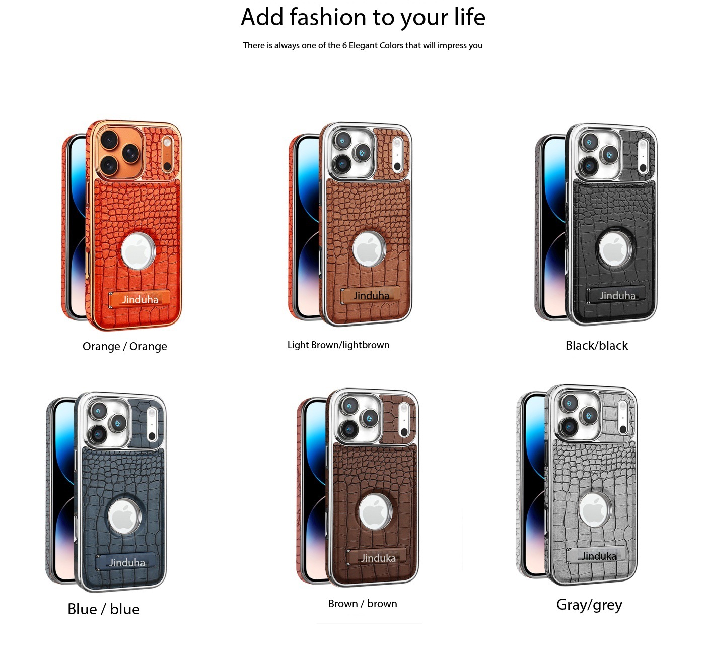 Ốp lưng iPhone 16 Pro Max da vân cá sấu cao cấp, có chân đế và hỗ trợ sạc từ tính — Màu đen, Màu xanh lam, Màu nâu nhạt, Màu nâu đậm chi tiết 10