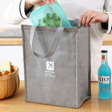 上班帶飯包鋁箔保溫袋手提便當包加厚簡約大容量時尚外出飯盒袋子