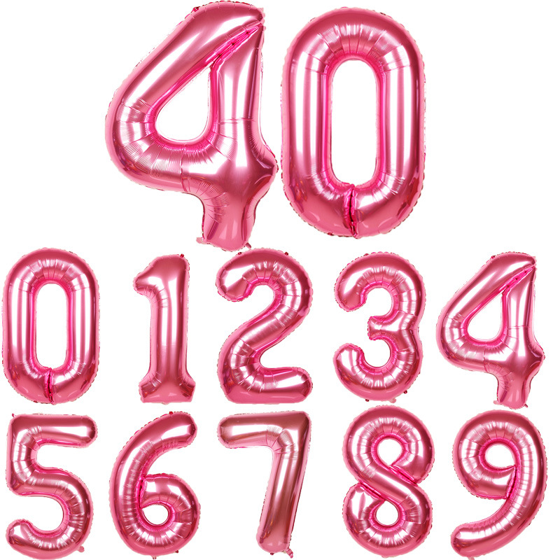 Birthday Number Aluminum Film Party Balloon display picture 5