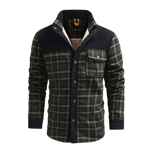 Men's Warm Plaid Blazer Cardigan Winter Padded Plus Size Jacket Shirt Eu Code Trendy Wish