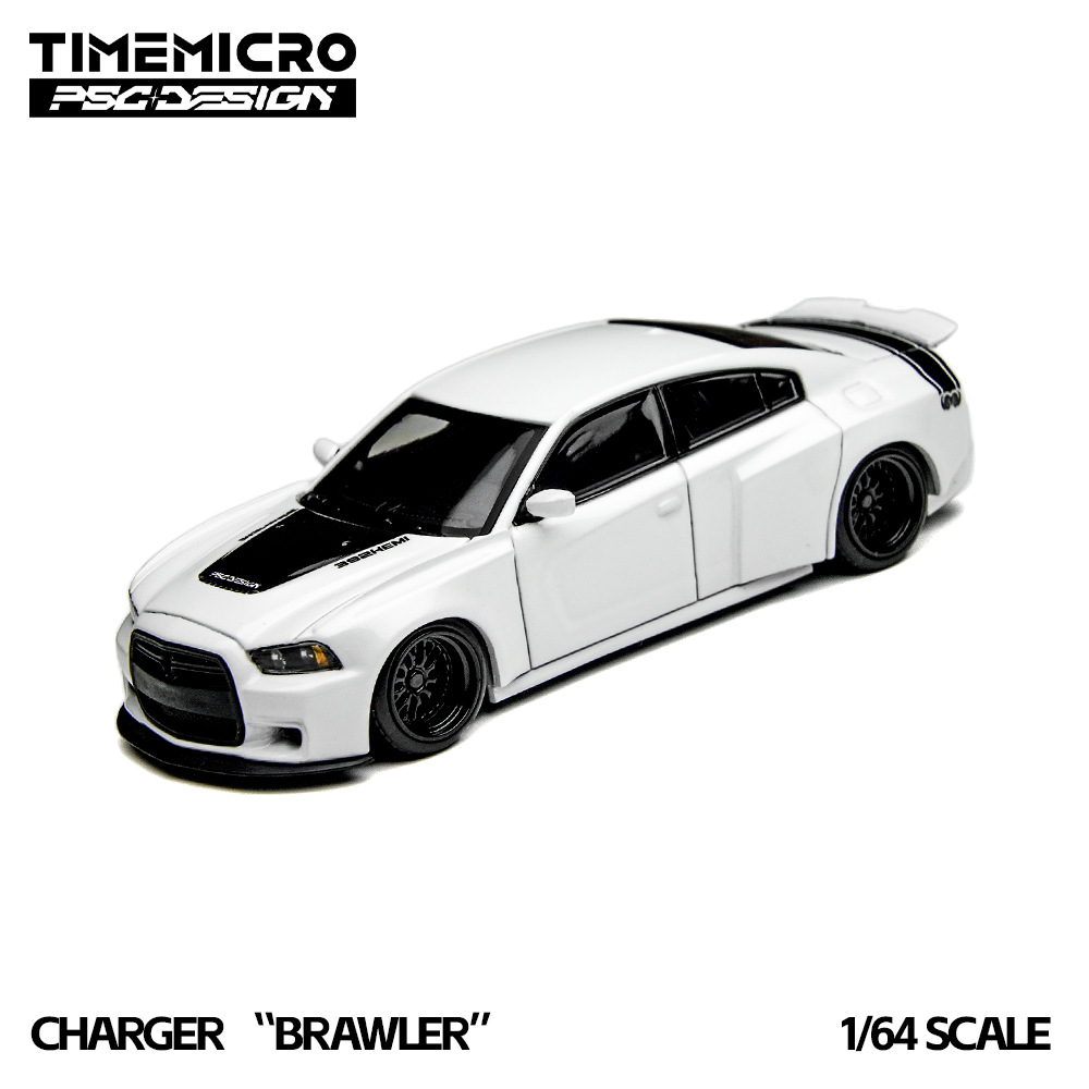 批发-TM×PSC1:64 道奇 战马“斗殴者”Charger 白色 合金车模