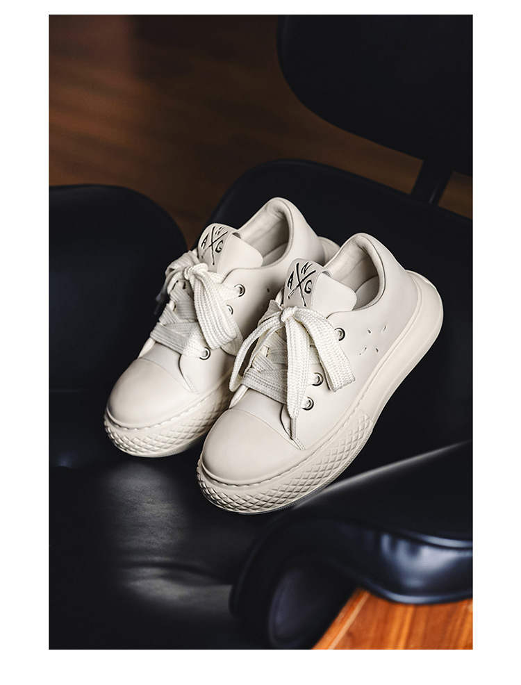 Herren Freizeitschuhe Fashion Sneaker Mit Dicker Sohle Und Runder Kappe_voghion.com