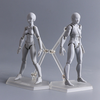 绘画素体 figma 青年版 2.0素体 肌肤银灰男女 关节可动 手办人偶|ms