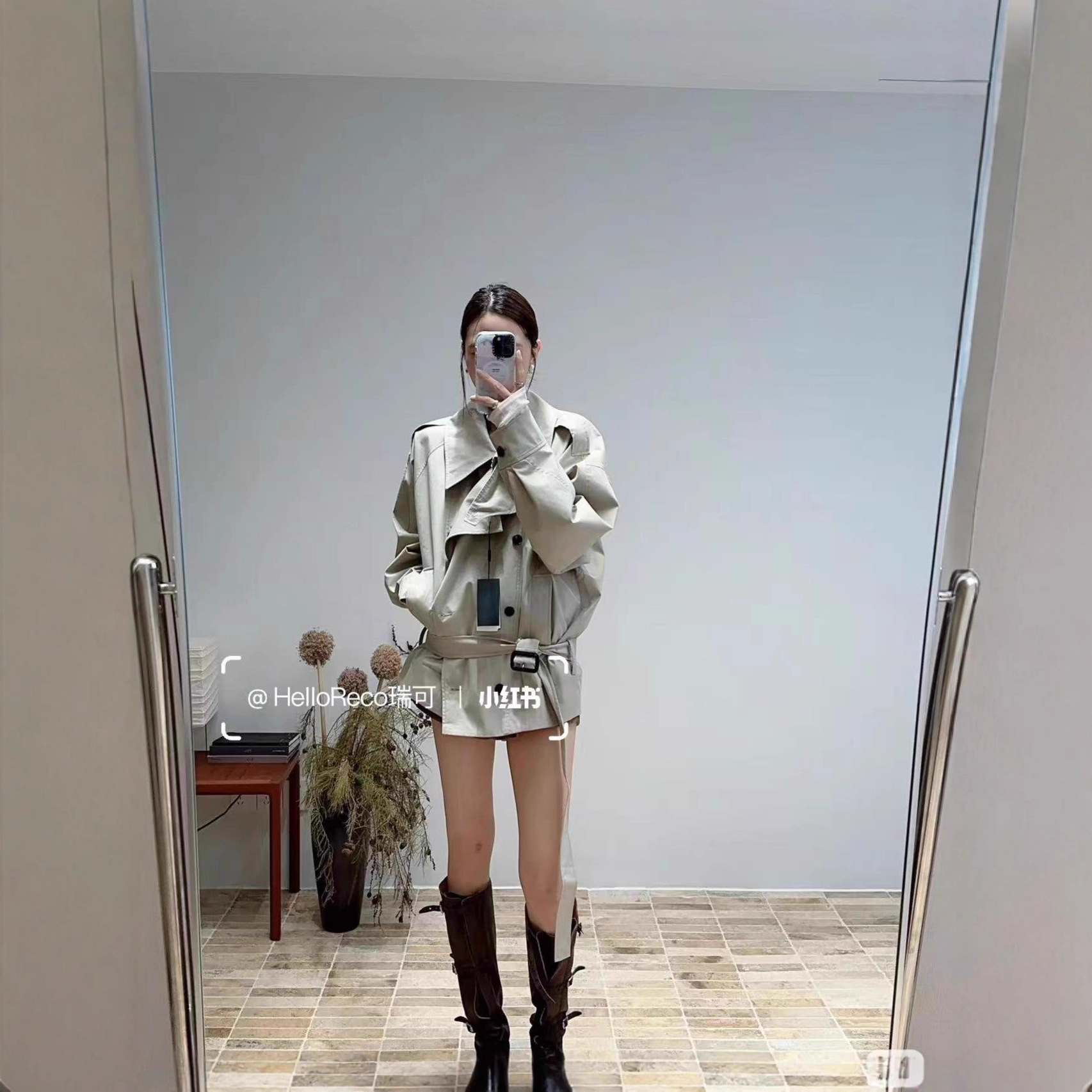 2025 Autumn/Winter Korean Niche Large Outline Cocoon-Shaped Fake Two-Piece Belted Trench Coat for Women New Model