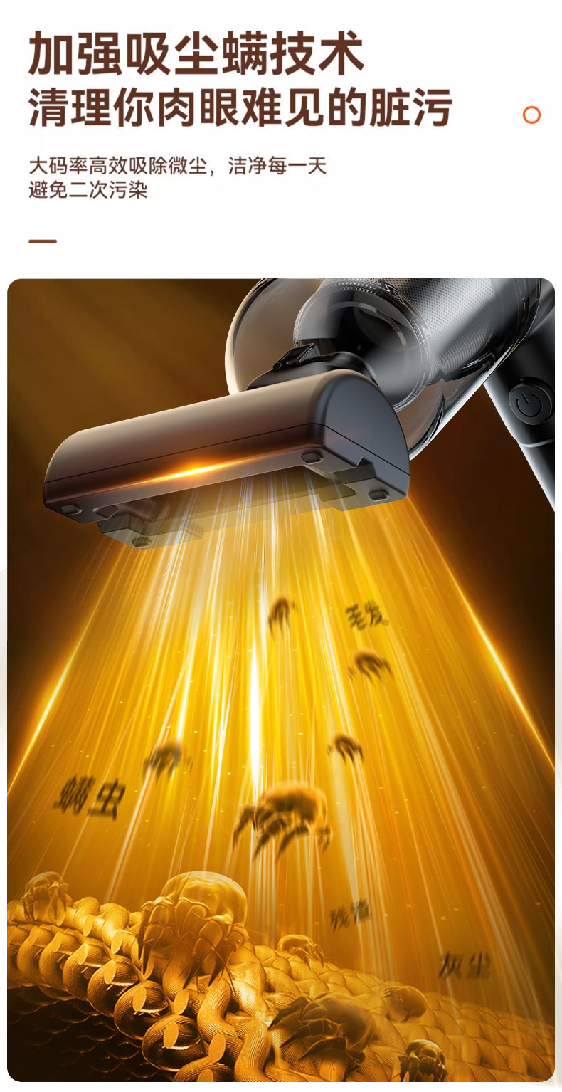 Household Wireless Vacuum Cleaner, Mini Handheld Multi-Functional Pet Hair Extractor, High Suction Power, Portable Car Vacuum Cleaner