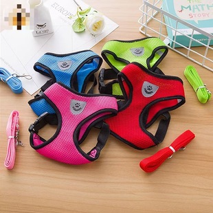 Pet Leash Harness, Small and Medium-Sized Dog Traction Harness, Cross-Border New Cat and Dog Breathable Dog Walking Leash