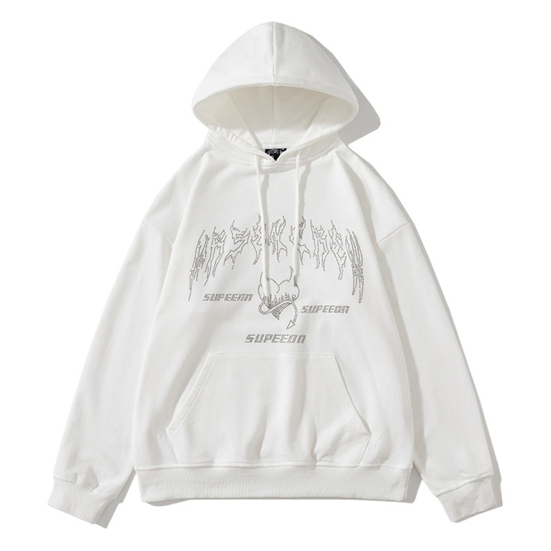 Americana Terry suéter primavera hombres nueva pareja suéter con capucha de gran tamaño suelta simple suéter de los hombres