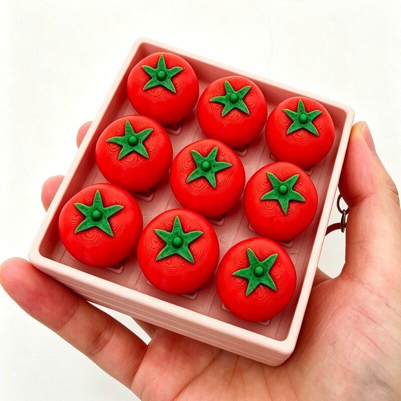 3D-printed nine-grid fruit puzzle with click-and-release buttons, a trendy gift item, and a popular toy from TikTok 3D-printed nine-grid fruit puzzle with click-and-release buttons, a trendy gift item, and a popular toy from TikTok