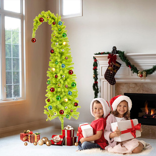 2025 Amazon Cross-Border Best-Selling Christmas Artificial Christmas Tree Crooked Neck Christmas Tree Wishing Tree Decorative Ornaments