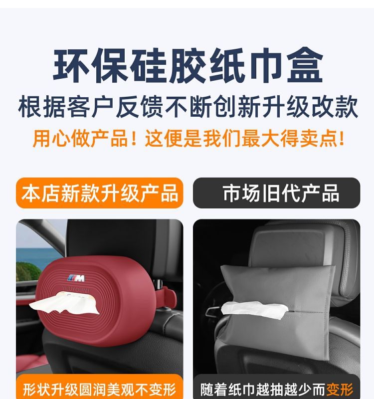Suitable for Bmw's New 3 Series, 5 Series, 7 Series, X1/X2/X3/X4/X5/X6/X7I Car Tissue Box Storage Wholesale