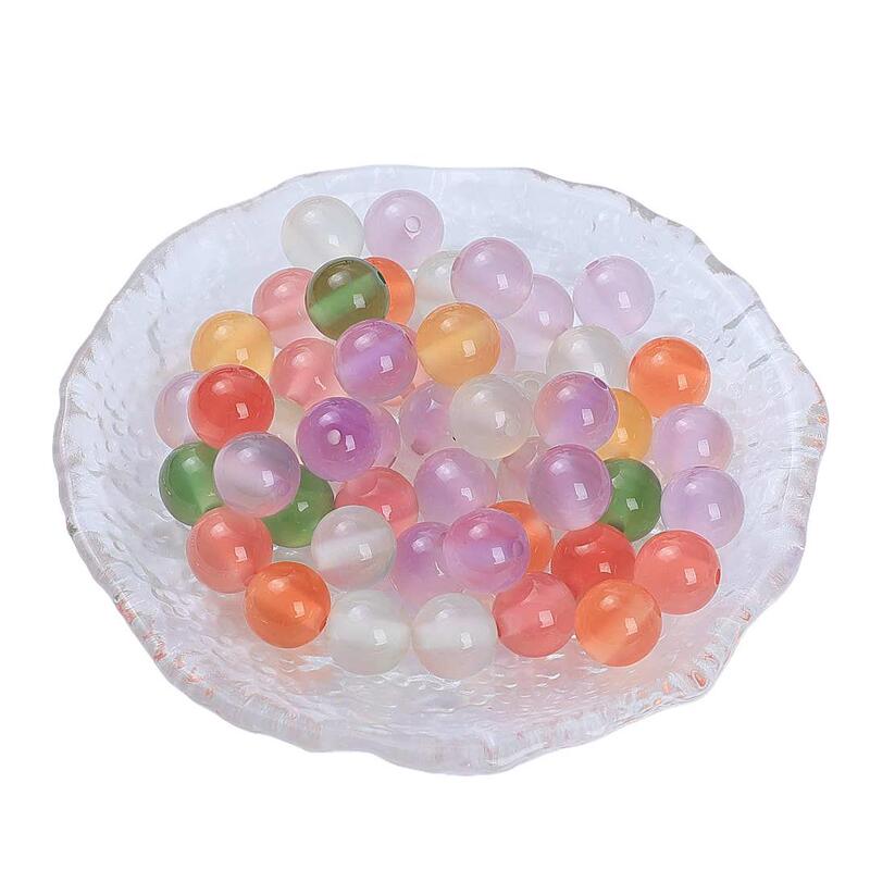 紫外线光变彩虹树脂串珠散珠子手工材料diy手链项链隔珠饰品配件|undefined