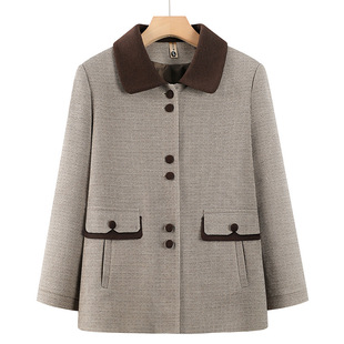 Grandma's Spring Clothes Loose Middle-aged and Elderly Clothes Women's Western-style Mother's Age-reducing Top Old Lady's Spring and Autumn Casual Jacket
