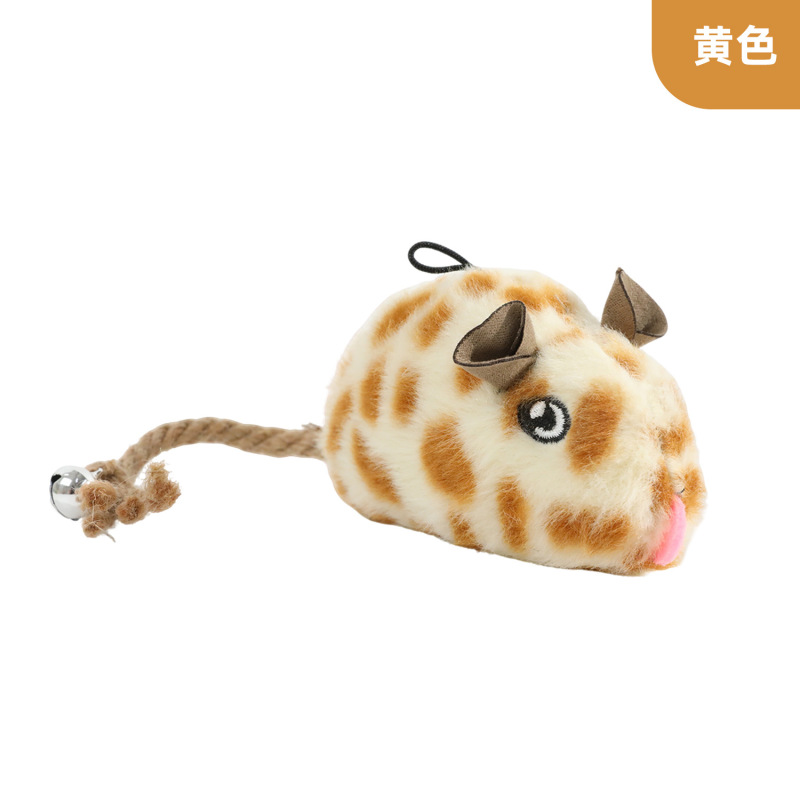 猫咪玩具发声毛绒仿真老鼠猫薄荷自嗨神器麻绳铃铛宠物玩具批发|undefined