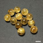 2025天然巴西金发晶散珠钛金单珠穿手链吊坠项链送弹力线男女时尚