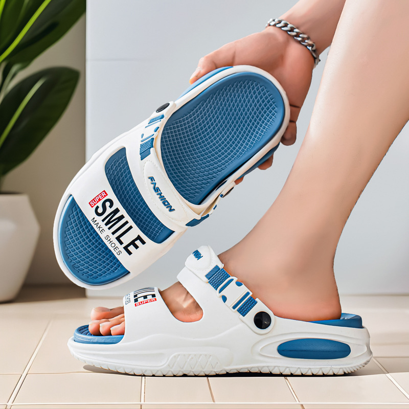 2025 nuevas zapatillas de hombre ropa exterior verano antideslizante plataforma ocio juvenil al aire libre turismo sandalias y zapatillas de playa