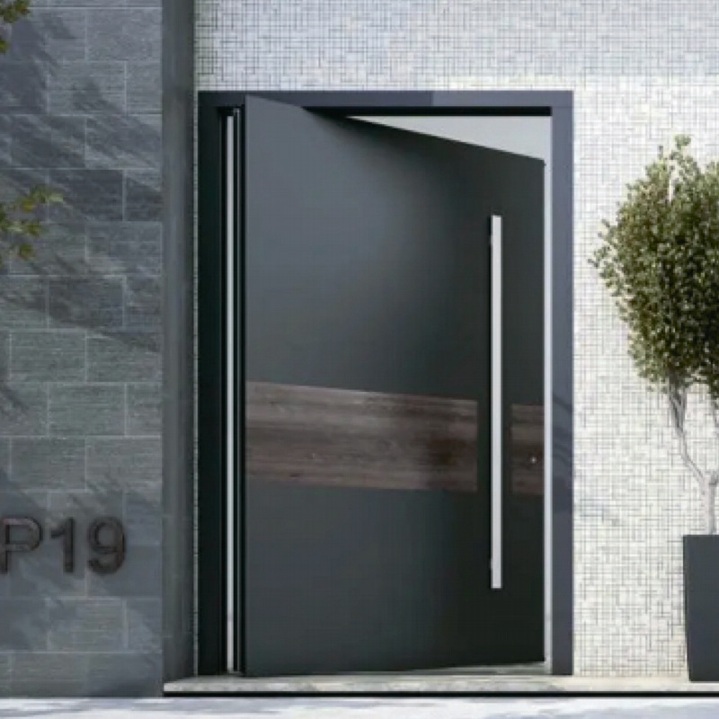 Cross-border cast aluminum hinge door stainless steel villa door hinge door center shaft rotating modern style pivot entry door