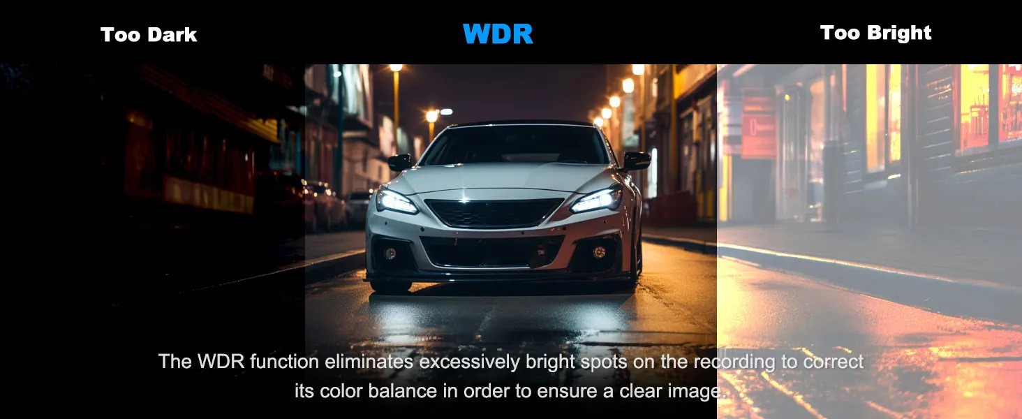 New 11inch HD 4K Bluetooth Wireless Carplay/Android Auto Dual-Lens Dash Cam with WiFi