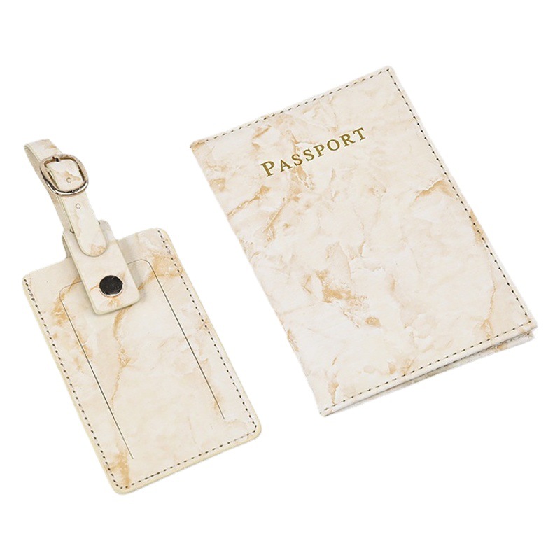 Color-Changing Marble Passport Cover Passport Holder Boarding Pass Luggage Tag Card Holder Wholesale in Stock Document Clip